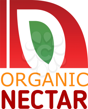 Letter N icon for fruit juice or beverage drink production company. Vector fruit leaf symbol of letter N for farm market shop or organic natural food package design and healthy nutrition