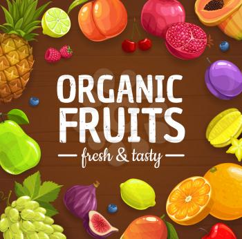 Fruits and fresh berries, strawberry, orange and apple, lemon and pineapple, Healthy peach, kiwi and mango, blueberry and cherry, farm grown organic natural grape and tropical exotic fig fruits