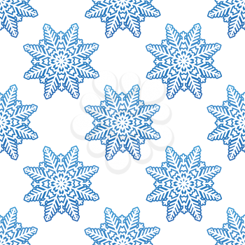 Snowflakes winter seamless pattern background for holiday design
