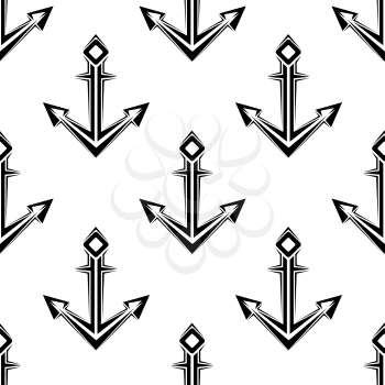 Sea anchor seamless pattern for background design
