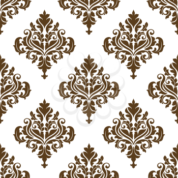 Beautiful retro seamless pattern with damask floral elements