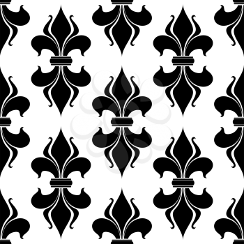 Fleur-de-lys seamless pattern background for retro fabric design