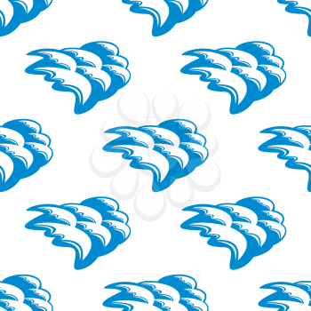 Sea waves seamless pattern for marine or wallpaper design