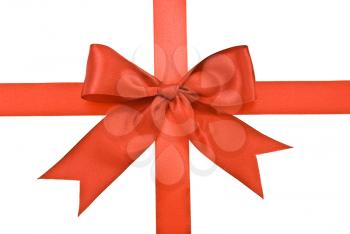 Royalty Free Photo of Red Ribbons and Bow