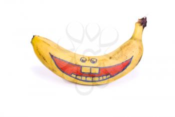 Royalty Free Photo of a Banana With a Smile