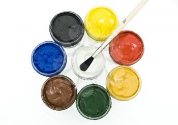 Royalty Free Photo of Gouache With Brushes