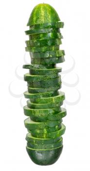 Freshly sliced cucumber 