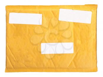 Yellow mailing envelope