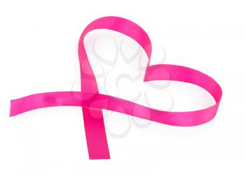 Pink heart ribbon