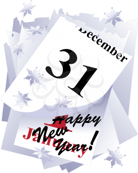Calendar Isolated Flat. Sign. Symbol. Approaching holiday, new year