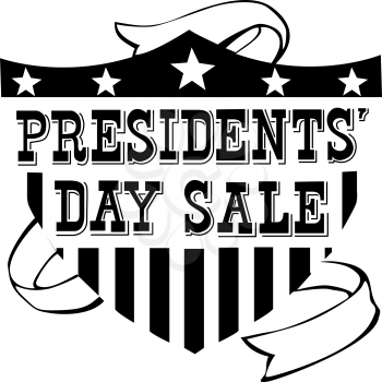 Royalty Free Clipart Image of a President's Day Sale Badge