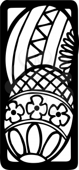 Royalty Free Clipart Image of Two Easter Eggs