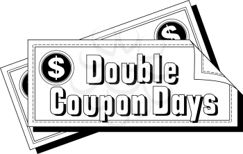 Royalty Free Clipart Image of Double Coupon Days Certificates