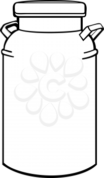 Royalty Free Clipart Image of a Milk Can