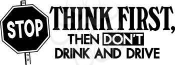 Royalty Free Clipart Image of an Anti Drinking and Driving Banner