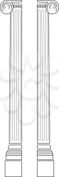 Royalty Free Clipart Image of Two Pillars