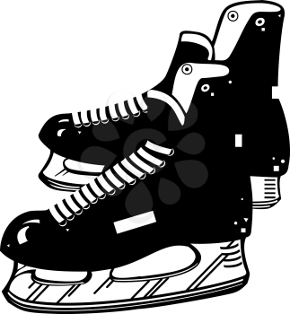 Royalty Free Clipart Image of Hockey Skates