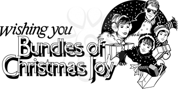 Royalty Free Clipart Image of a Christmas Greeting