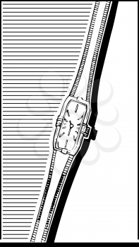 Royalty Free Clipart Image of a Woman's Watch