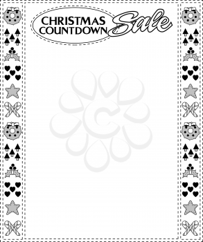Royalty Free Clipart Image of a Christmas Countdown Sale Starter