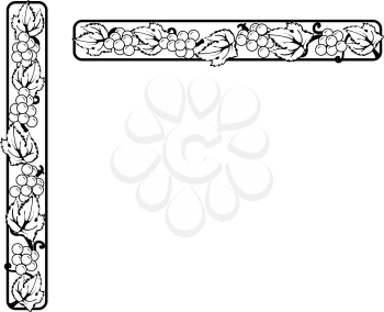 Royalty Free Clipart Image of Grape Borders