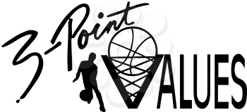 Royalty Free Clipart Image of a Basketball Header