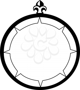 Royalty Free Clipart Image of a Compass