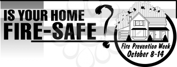 Royalty Free Clipart Image of a Fire Safety Banner