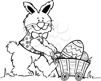 Bunnypushingcartcartoon Clipart