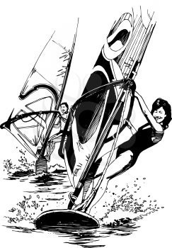 Windsurfing Clipart