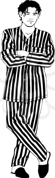 Pajamasstriped Clipart