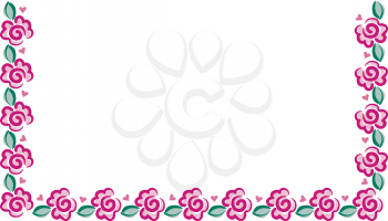 Rosesframecolor Clipart