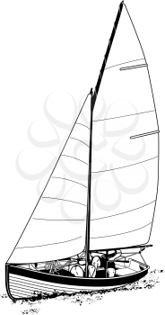 Sailboatonlake Clipart