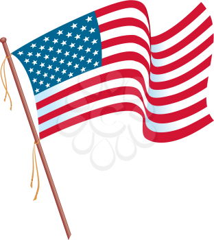 Americanflagwavingcolor Clipart