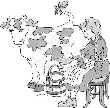 Milking Clipart