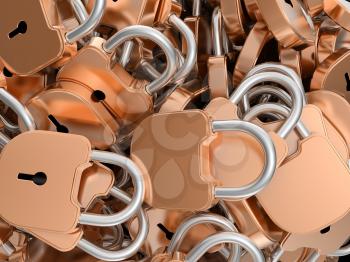 Royalty Free Clipart Image of Padlocks 