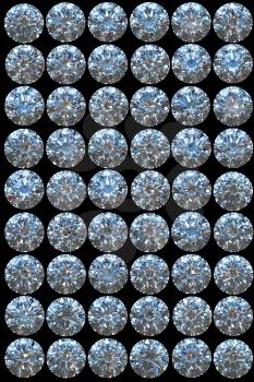 Royalty Free Clipart Image of Top Views of Diamonds