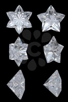 Royalty Free Clipart Image of Star Diamonds 