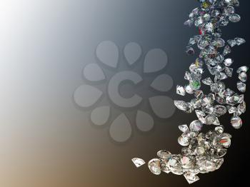 Royalty Free Clipart Image of Diamonds