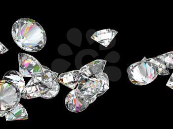 Royalty Free Clipart Image of Diamonds