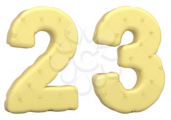 Royalty Free Clipart Image of Beige Numerals