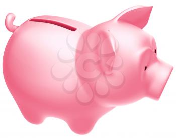 Royalty Free Clipart Image of a Piggy Bank