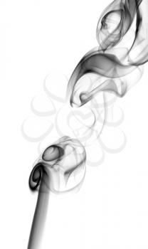 Abstract fume shape over the white background