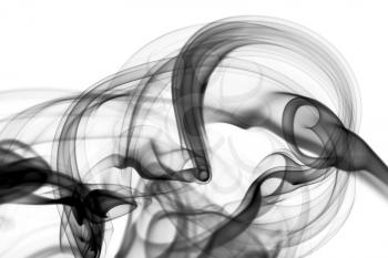Abstract magic smoke shape over the white background