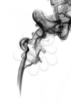 Abstract mysterious Fume shape on the white background