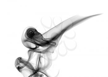 Abstract Puff of smoke over white background