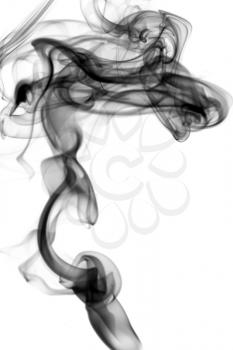 Abstract smoke pattern over the white background