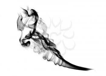 Abstract Smoke shape over white background 