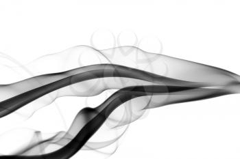 MAgic Abstract smoke waves over the white background