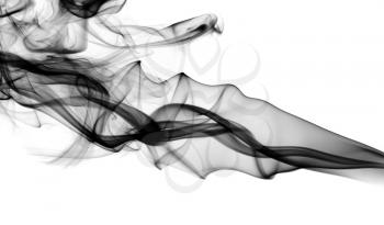 Abstract fume shapes over the white background